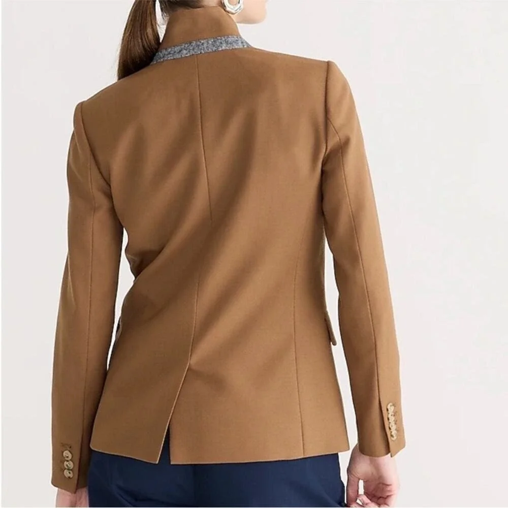 NWOT! J.Crew Regent Tan Wool Jacket Blazer 8